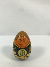 VTG 1990s STAN'KA NHL ROLY-POLY / WOBBLE FIGURINE - BOSTON BRUINS - HAND-PAINTED picture