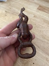 Frog Bottle Opener Reptile Snake Toad Collector Patina Cast Iron Metal Beer GIFT picture