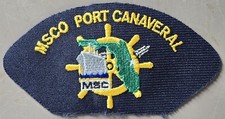 USN UNITED STATES NAVY  CAP/JACKET PATCH MSCO PORT CANAVERAL COLOR MILITARY NEW picture