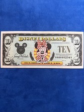 1993 $10 Disney Dollar Minnie Disneyland A-A Block Low Serial A00046234 picture