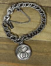 Sterling Silver Marriage Encounter Heart Ichthys Charm Monet Silver Bracelet picture