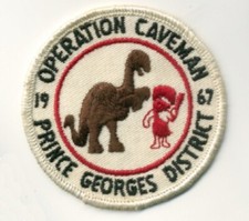 Prince George's District 1967 Operation Caveman Boy Scout Patch picture