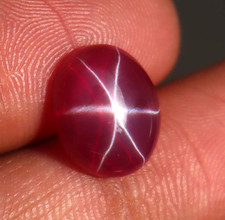6.55 Ct Natural Red Star Ruby Cabochon Cut CERTIFIED Loose Gemstone 6 Rays picture
