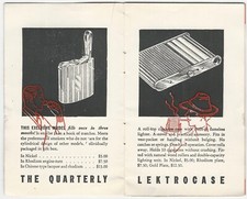 1936 Flameless Cigarette Lighters & Electric Shaver Lektrolite Glolite Brochure picture