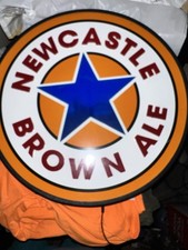 Newcastle Brown Ale LED Light Up Rare Commercial Sign Mt Vernon Beer Bar USA 17” picture