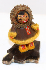 Vintage Figurine Alaskan Eskimo Inuit Nut Head 3.5