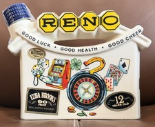 VINTAGE 1968 EZRA BROOKS RENO, NV GOOD LUCK, HEALTH & CHEER DECANTER picture