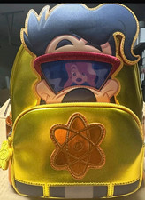 Loungefly Disney Lenticular Mini Backpack Bag Gold Blue picture