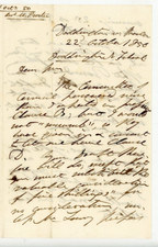 1856 Handwritten Letter Doddington School Legal England Wm Procter Signed picture