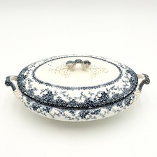 Antique John Maddock & Sons Royal Vitreous Covered Serving Dish England 11.5