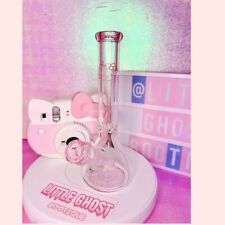 10inch Pink Cute Printing Smoking Glass Bong Pipe/Pink Glass Beaker Bong Pipe picture