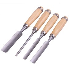 4pcs Wood Carving Gouge Chisel Set Firmer Carpenter Woodworking Tools picture