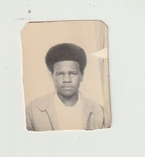VINTAGE PHOTO BOOTH - YOUNG AFRICAN-AMERICAN MAN with AFRO picture