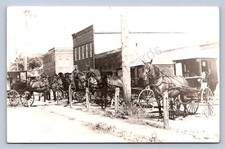 K7/ Arthur Illinois RPPC Postcard REPRINT c1950 Main St Horses Stores 95 picture
