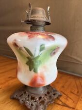 ANTIQUE HAND PAINTED GONE WITH THE WIND KEROSENE LAMP BASE Needs Love picture