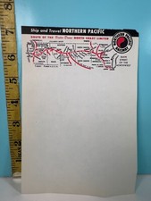 Vintage Northern Pacific Railway Vista Dome Single Notepaper letterhead. picture
