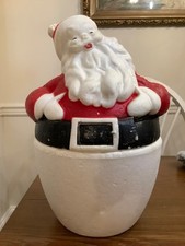 Vintage 50/60’s Styrofoam Christmas Santa Claus Cooler Holiday Gotham Ind. T2 picture