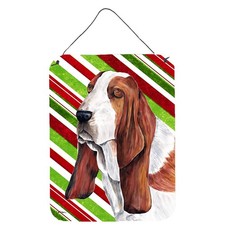 Caroline's Treasures SC9332DS1216 Basset Hound Candy Cane Holiday Christmas picture