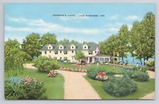 Postcard Johnson's Hotel Lake Wawasee Indiana 1946 picture