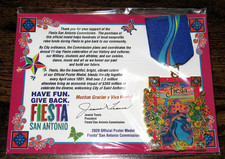 2020 Fiesta Poster Medal Official Limited Edition San Antonio Pinback Ribbon NEW picture