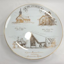 Vintage Emanuel Lutheran Church Hutchinson Kansas Centennial Plate Gold Trim picture