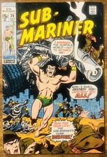 SUB-MARINER 39 ROY THOMAS STORY MARIE SEVERIN COVER MARVEL COMICS 1971 VINTAGE A picture
