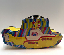 The Beatles Yellow Submarine Shaped Metal Lunchbox Tin w/ Handle & Latch picture