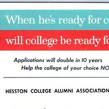 c1950s Hesston, Kansas College Alumni Blotter Higher Education Advertising 5R picture