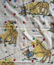 Vintage 70s Franco Children’s Animal Print Twin Flat Sheet picture