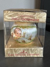 HALLMARK 1976 BABY FIRST CHRISTMAS SATIN BULB ORNAMENT picture