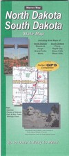 North South Dakota State Paper Folding Road Map picture