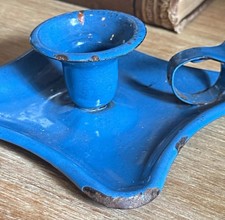 Antique French Enameled Candle Holder Paris Brocante Find picture