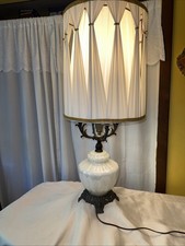 VTG Unique 2 Way Rainbow Frosted Glass Table Lamp W/ 4 Candle Holders Very picture