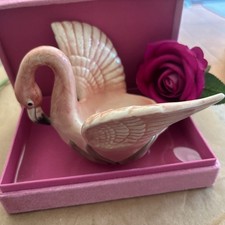 VTG 1986 Fitz & Floyd Ceramic Pink Flamingo Votive Candle Holder Japan picture