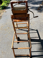 Antique c1900 American Wringer Co Household Folding Bench Clothes Wringer NY picture