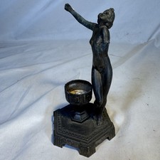 Vantine’s Bronze Sculpture Vintage Art Deco Mid Century Incense Burner Statue picture