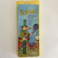 VTG. 1986 hanna Barbera The Flintstones Quartz LCD WATCH NIP picture