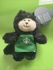 Starbucks Barista Bear Keychain In Kitty Costume Brand New Fall Limited Edition picture