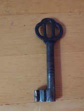 Vintage Clover Bow Skeleton Key Hollow Barrel Antique Furniture Replacement Key picture
