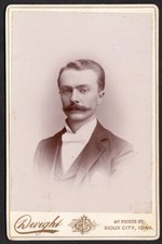 SUPREMELY COCKY FABULOUS MUSTACHE HOT MAN ~ GAY 1880s SIOUX CITY CABINET PHOTO picture