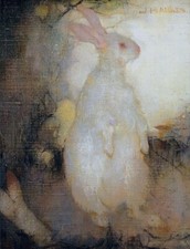 White Rabbit Art Print – Jan Mankes – 1910 Dutch Symbolist Animal Portrait picture