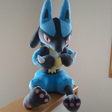 Pokemon Mogumogu Time Mecha Big Lucario Plush Toy TAITO V1 picture