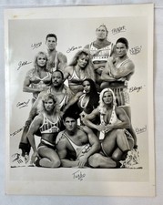 1990’s American Gladiators Faux Autographed Black / White Cast Photograph 8 X 10 picture