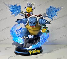 Pokemon Evolution Figure LED Luminous Blastoise Wartortle Squirtle Statue picture