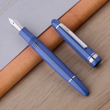 Majohn P136 Sky Blue Piston Fountain Pen EF/F/M/Stub Nib 20 Ink Window Gift Pen picture