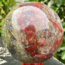 4.48LB Large Natural Dragon Blood Stone Sphere Magic Crystal Heal Ball Gemstone picture