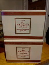 VINTAGE SET OF 4 AVON 1876 CAPE COD RUBY RED CHAMPAGNE GLASSES IN BO (EZS003952) picture