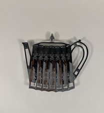 VINTAGE Godinger Silver Plated Teapot Trivet 1992 picture
