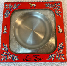 Vintage Savo Tinn Pewter Decorative Plate Barnetallerken Nr. 118 Made in Norway picture