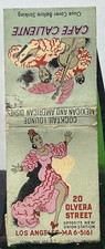 Vintage Cafe Caliente Olvera Street Los Angeles CA Matchbook Cover c1952 Rare picture